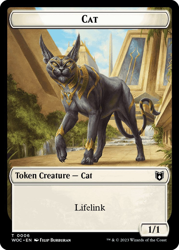 Cat (0006) // Pegasus Double-Sided Token [Wilds of Eldraine Commander Tokens] | Cracking-Singles