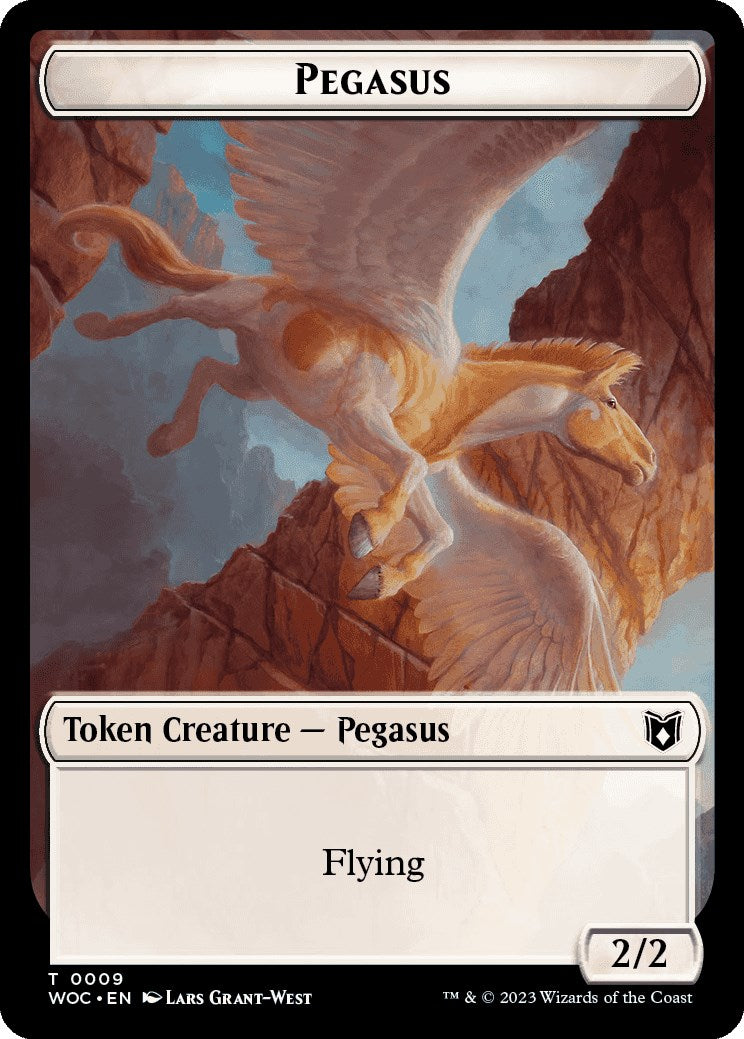 Pegasus // Saproling Double-Sided Token [Wilds of Eldraine Commander Tokens] | Cracking-Singles