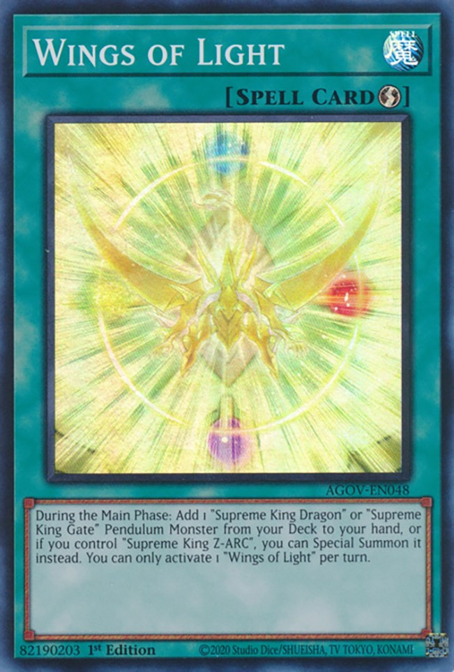 Wings of Light [AGOV-EN048] Super Rare | Cracking-Singles