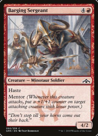 Barging Sergeant [Guilds of Ravnica] | Cracking-Singles