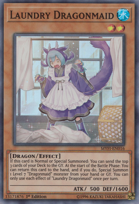Laundry Dragonmaid [MYFI-EN016] Super Rare | Cracking-Singles