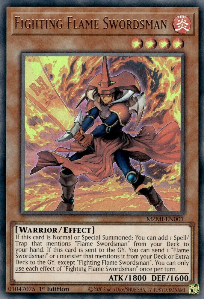 Fighting Flame Swordsman [MZMI-EN001] Ultra Rare | Cracking-Singles