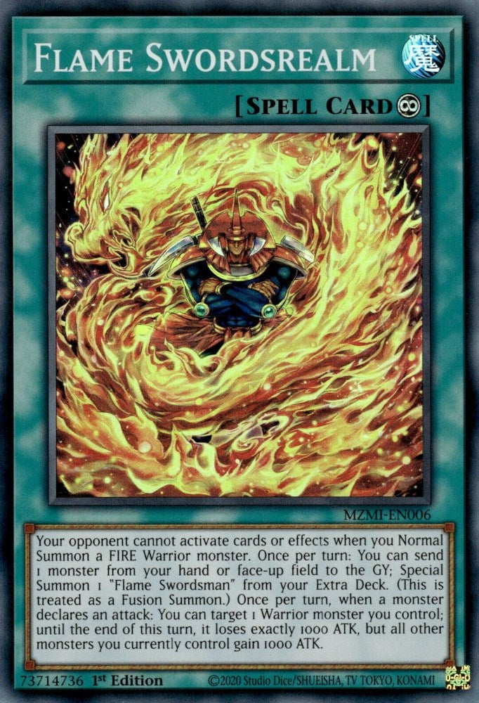 Flame Swordsrealm [MZMI-EN006] Super Rare | Cracking-Singles