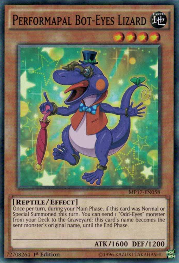 Performapal Bot-Eyes Lizard [MP17-EN058] Common | Cracking-Singles