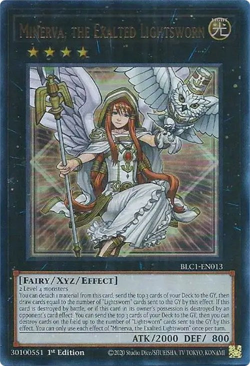 Minerva, the Exalted Lightsworn [BLC1-EN013] Ultra Rare | Cracking-Singles