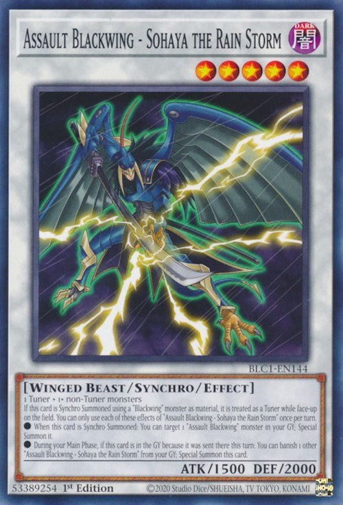 Assault Blackwing - Sohaya the Rain Storm [BLC1-EN144] Common | Cracking-Singles