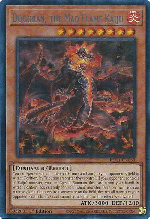 Dogoran, the Mad Flame Kaiju (Silver) [BLC1-EN033] Ultra Rare | Cracking-Singles