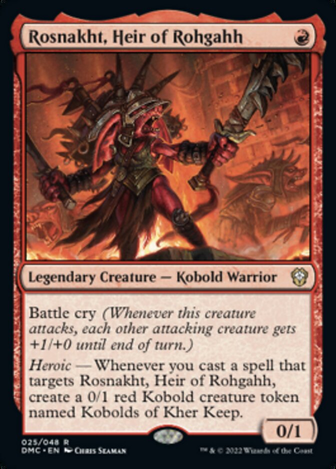 Rosnakht, Heir of Rohgahh [Dominaria United Commander] | Cracking-Singles