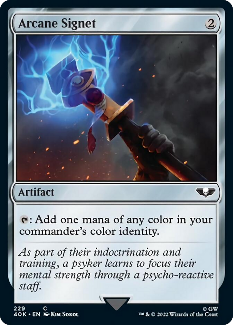 Arcane Signet (229) (Surge Foil) [Universes Beyond: Warhammer 40,000] | Cracking-Singles