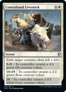 Contraband Livestock [Commander Legends: Battle for Baldur's Gate] | Cracking-Singles