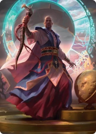 Teferi, Who Slows the Sunset Art Card [Innistrad: Midnight Hunt Art Series] | Cracking-Singles