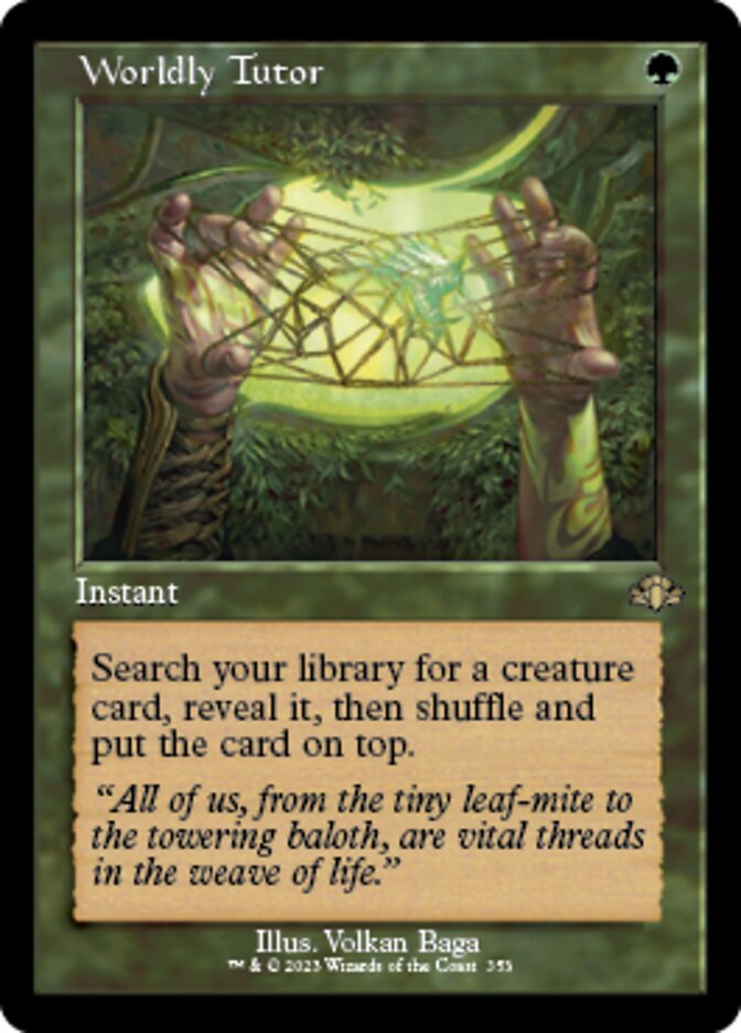 Worldly Tutor (Retro) [Dominaria Remastered] | Cracking-Singles
