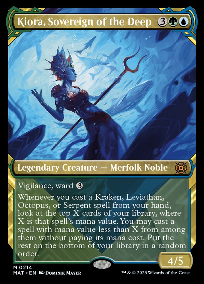 Kiora, Sovereign of the Deep (Showcase Halo Foil) [March of the Machine: The Aftermath] | Cracking-Singles