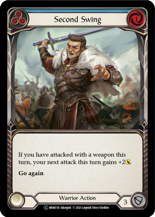 Second Swing (Blue) (Rainbow Foil) [U-MON118-RF] Unlimited Rainbow Foil | Cracking-Singles