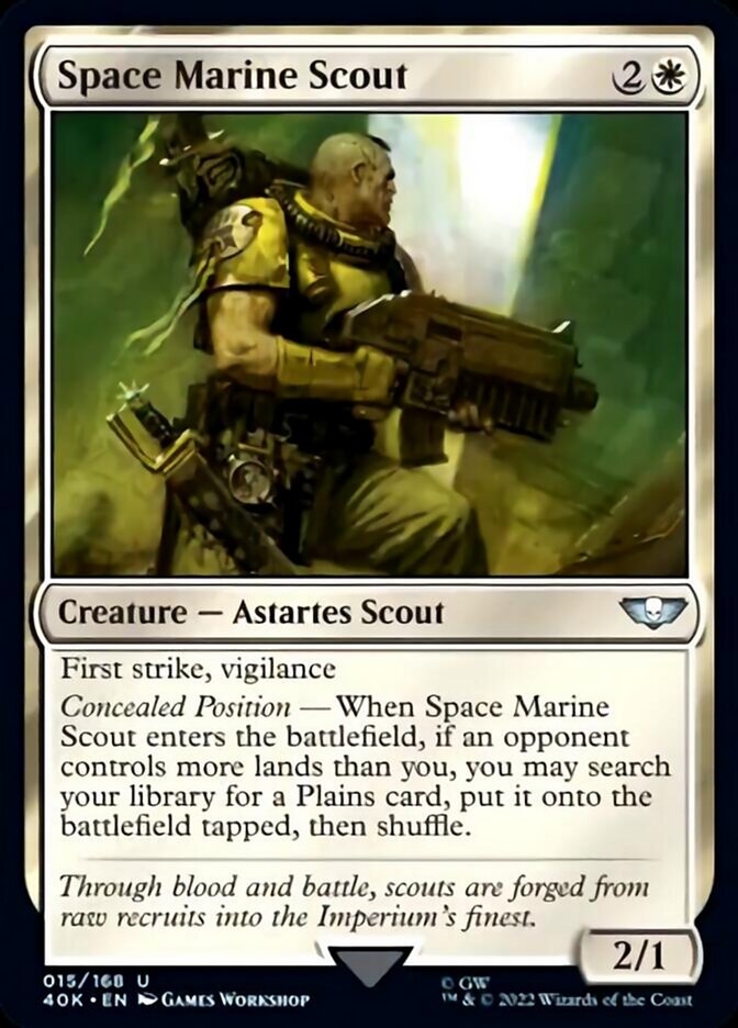Space Marine Scout (Surge Foil) [Universes Beyond: Warhammer 40,000] | Cracking-Singles