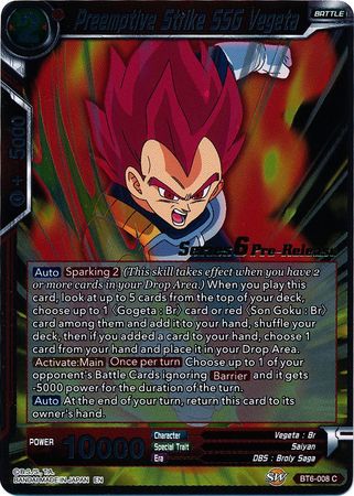 Preemptive Strike SSG Vegeta [BT6-008_PR] | Cracking-Singles