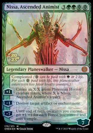 Nissa, Ascended Animist [Phyrexia: All Will Be One Prerelease Promos] | Cracking-Singles