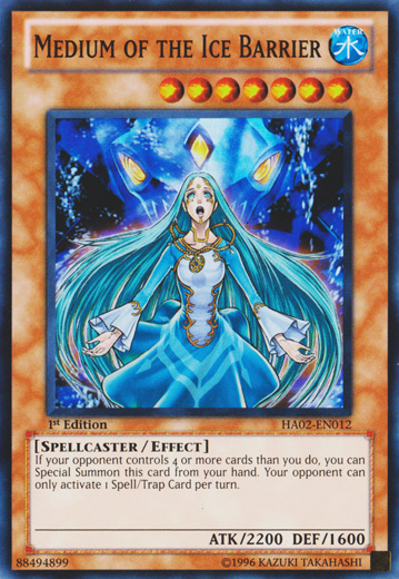 Medium of the Ice Barrier [HA02-EN012] Super Rare | Cracking-Singles