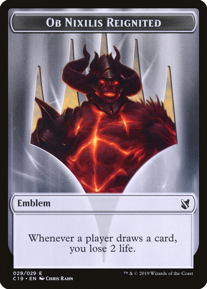 Ob Nixilis Reignited Emblem [Commander 2019 Tokens] | Cracking-Singles