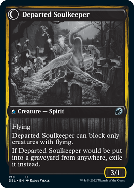 Devoted Grafkeeper // Departed Soulkeeper [Innistrad: Double Feature] | Cracking-Singles