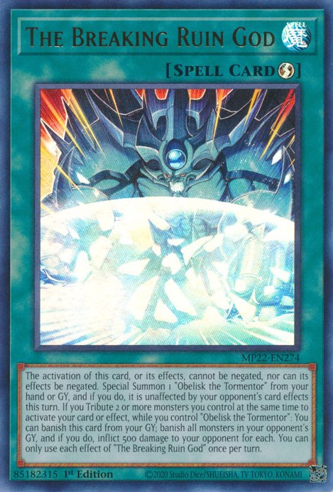 The Breaking Ruin God [MP22-EN274] Ultra Rare | Cracking-Singles