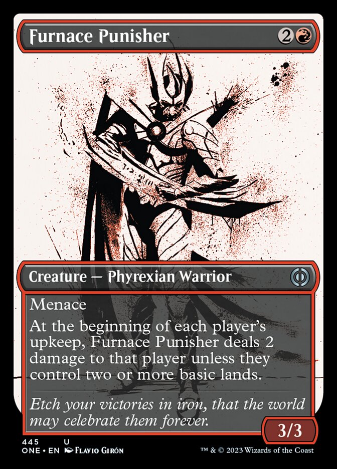 Furnace Punisher (Showcase Ichor Step-and-Compleat Foil) [Phyrexia: All Will Be One] | Cracking-Singles