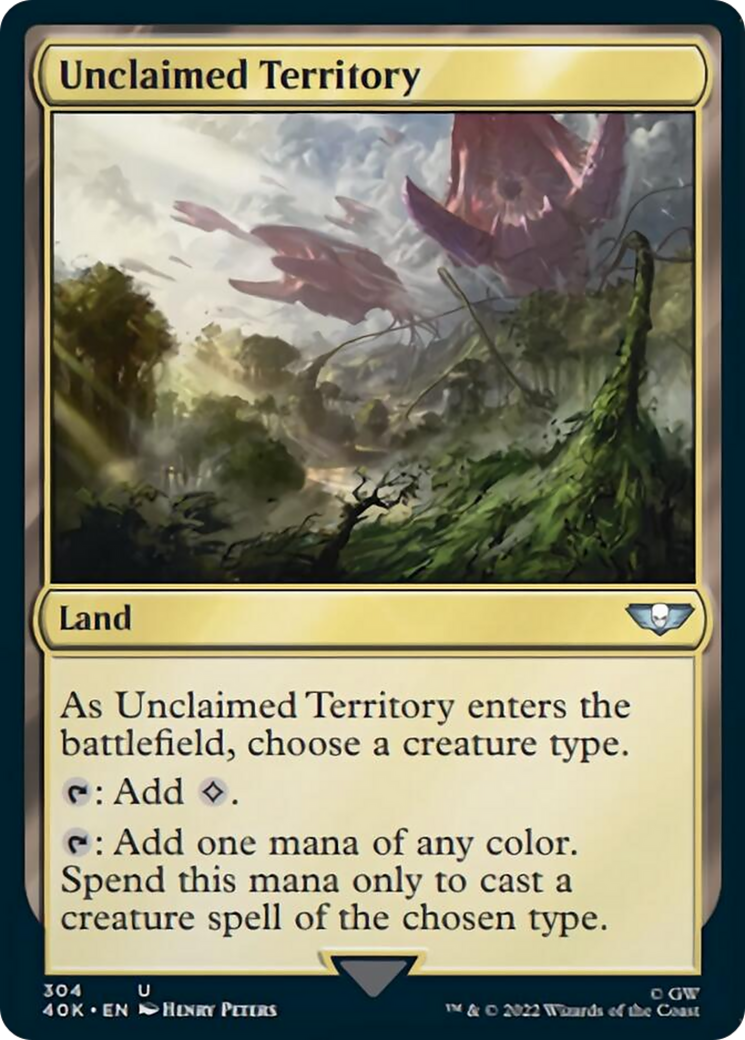 Unclaimed Territory (Surge Foil) [Universes Beyond: Warhammer 40,000] | Cracking-Singles