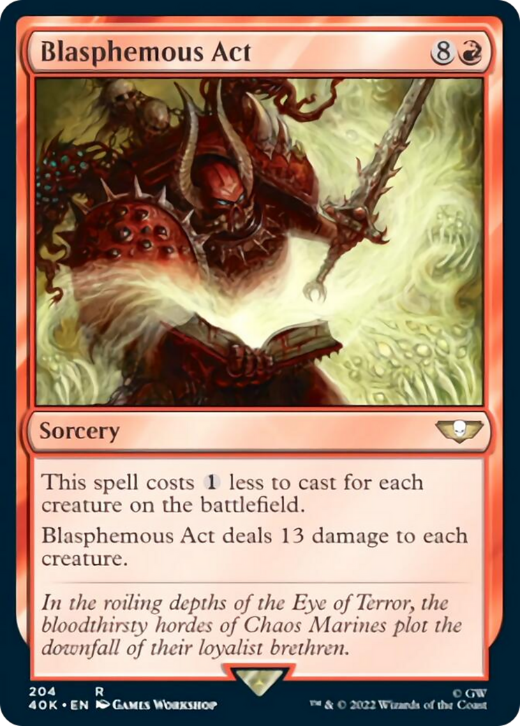 Blasphemous Act (Surge Foil) [Universes Beyond: Warhammer 40,000] | Cracking-Singles