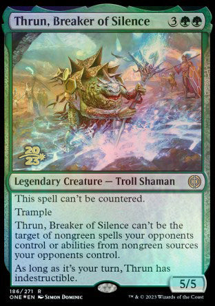 Thrun, Breaker of Silence [Phyrexia: All Will Be One Prerelease Promos] | Cracking-Singles