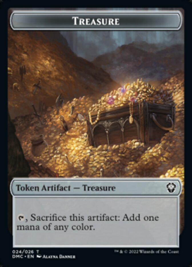 Treasure Token [Dominaria United Commander Tokens] | Cracking-Singles