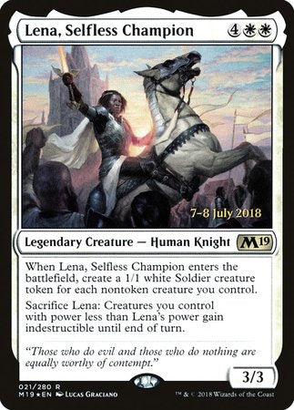 Lena, Selfless Champion [Core Set 2019 Promos] | Cracking-Singles