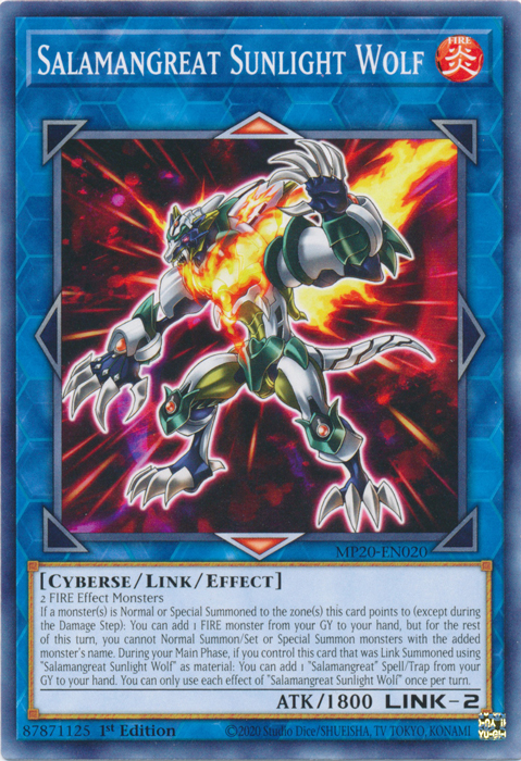 Salamangreat Sunlight Wolf [MP20-EN020] Common | Cracking-Singles