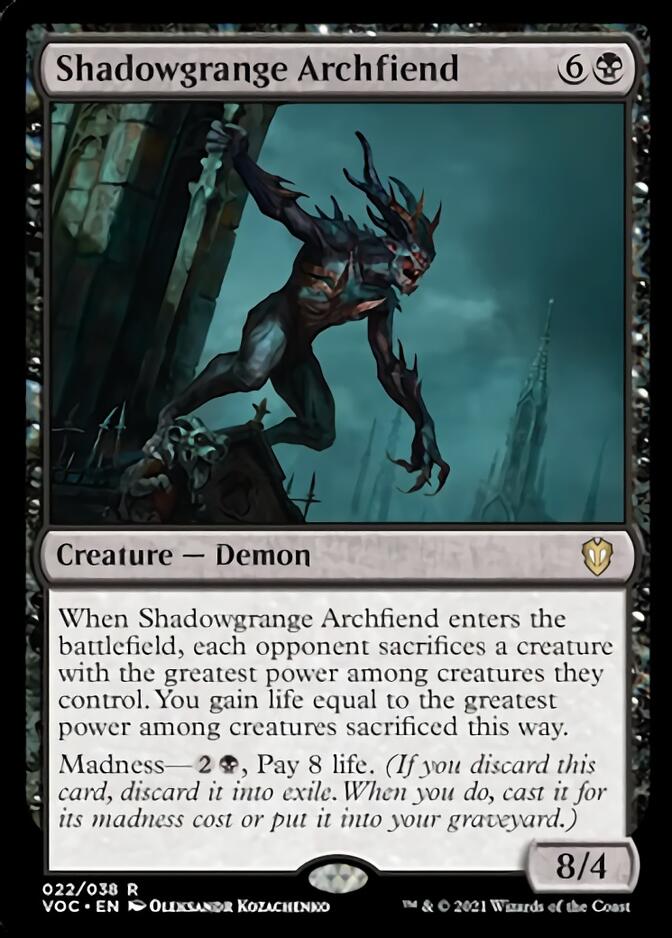 Shadowgrange Archfiend [Innistrad: Crimson Vow Commander] | Cracking-Singles