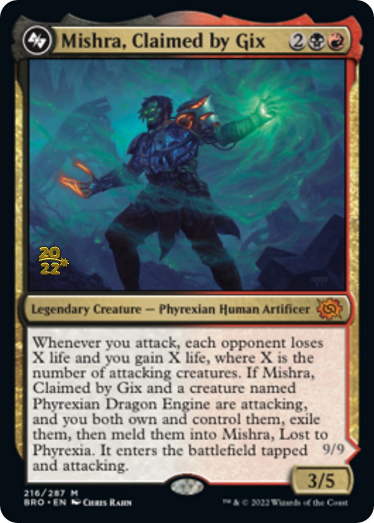Mishra, Claimed by Gix [The Brothers' War Prerelease Promos] | Cracking-Singles