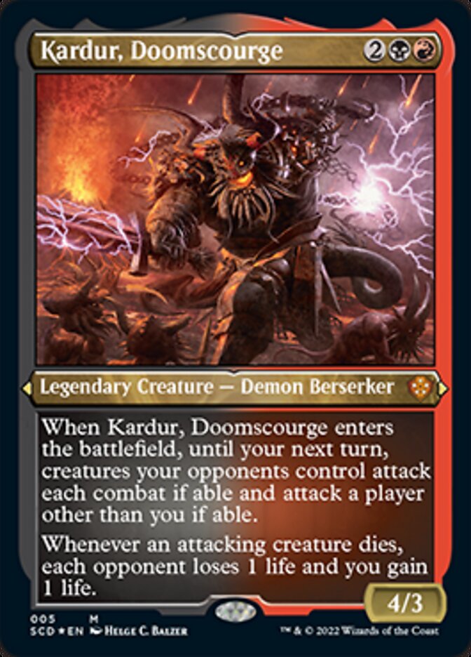 Kardur, Doomscourge (Foil Etched) [Starter Commander Decks] | Cracking-Singles