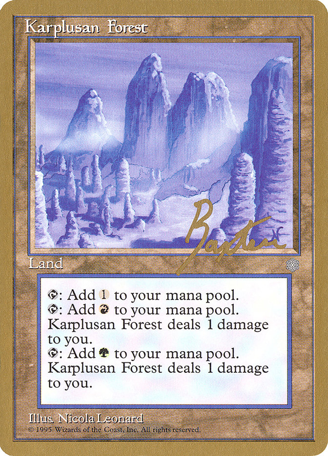 Karplusan Forest (George Baxter) [Pro Tour Collector Set] | Cracking-Singles