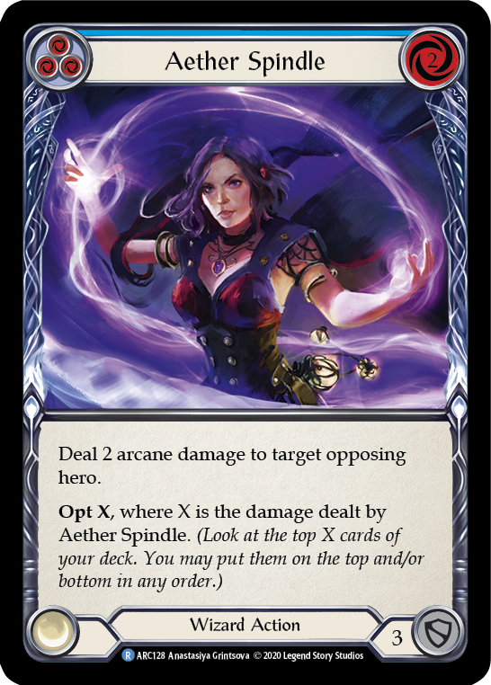 Aether Spindle (Blue) [ARC128] Unlimited Edition Normal | Cracking-Singles