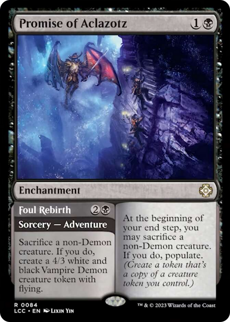 Promise of Aclazotz // Foul Rebirth [The Lost Caverns of Ixalan Commander] | Cracking-Singles
