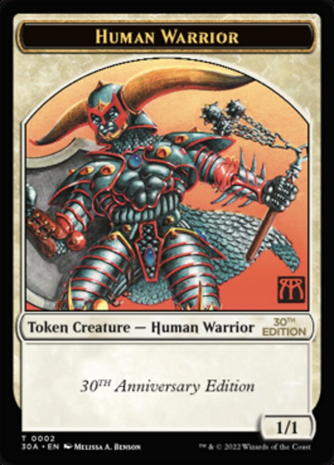 Human Warrior Token [30th Anniversary Tokens] | Cracking-Singles