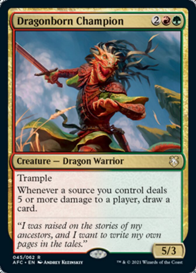 Dragonborn Champion [Dungeons & Dragons: Adventures in the Forgotten Realms Commander] | Cracking-Singles