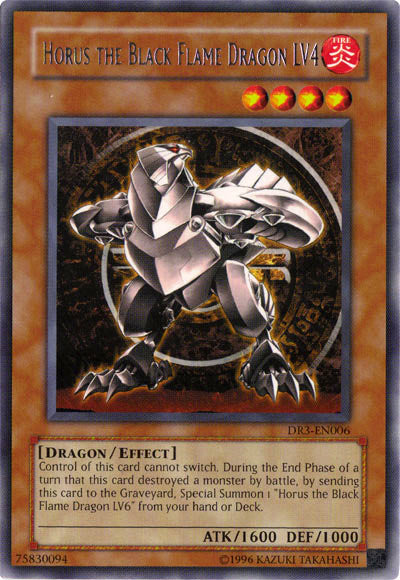 Horus the Black Flame Dragon LV4 [DR3-EN006] Rare | Cracking-Singles