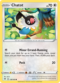Chatot (139/185) [Sword & Shield: Vivid Voltage] | Cracking-Singles