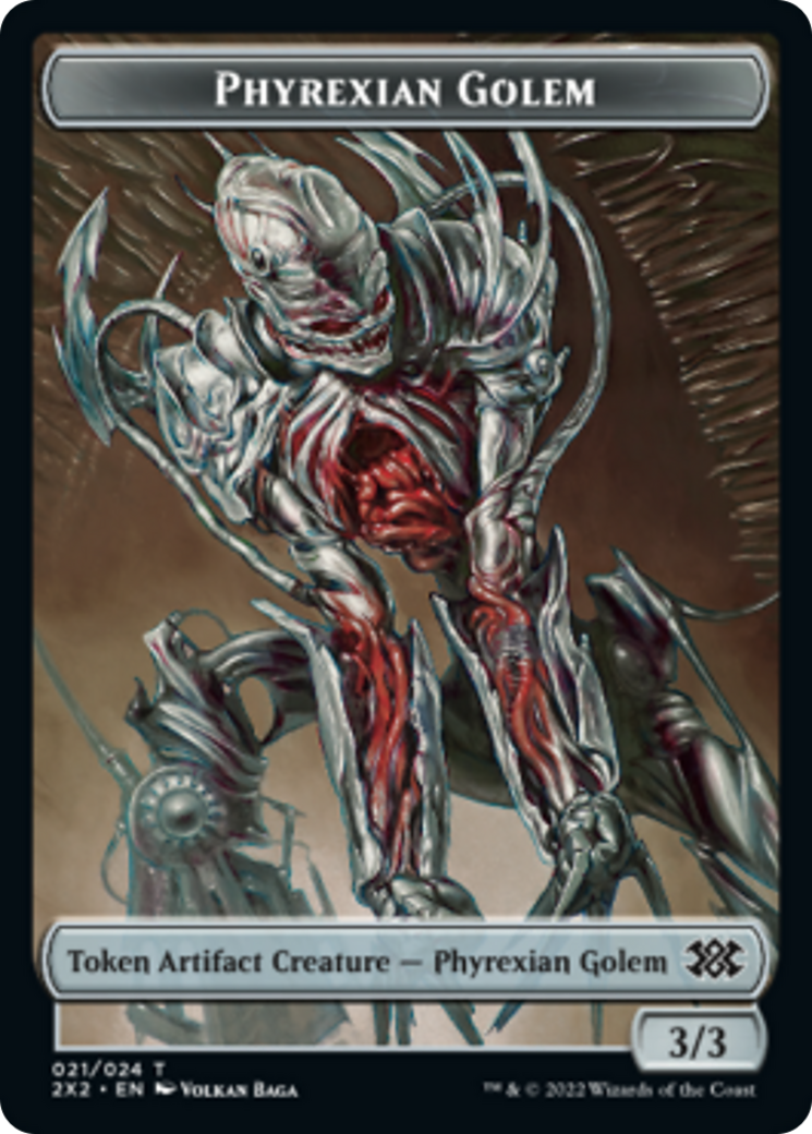 Bear // Phyrexian Golem Double-sided Token [Double Masters 2022 Tokens] | Cracking-Singles