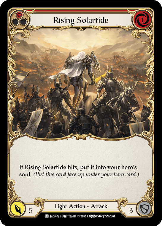 Rising Solartide (Red) (Rainbow Foil) [MON078-RF] 1st Edition Rainbow Foil | Cracking-Singles