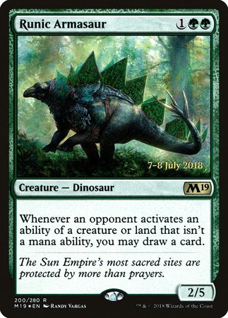 Runic Armasaur [Core Set 2019 Promos] | Cracking-Singles