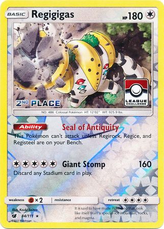 Regigigas (84/111) (League Promo 2nd Place) [Sun & Moon: Crimson Invasion] | Cracking-Singles