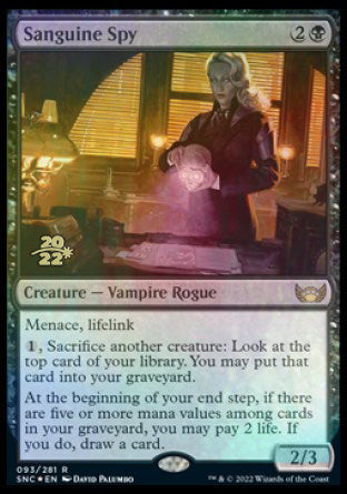 Sanguine Spy [Streets of New Capenna Prerelease Promos] | Cracking-Singles
