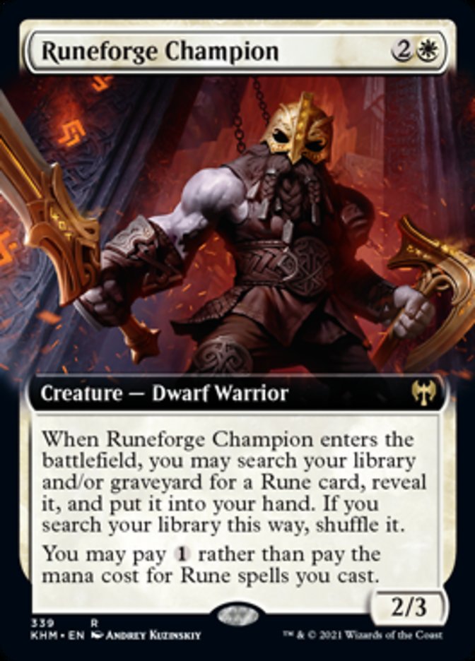Runeforge Champion (Extended Art) [Kaldheim] | Cracking-Singles