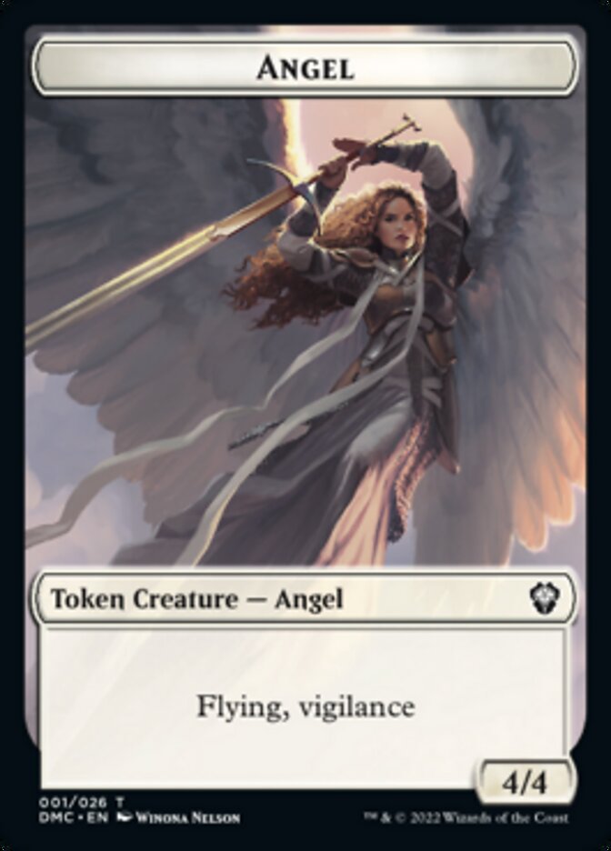 Angel Token [Dominaria United Commander Tokens] | Cracking-Singles