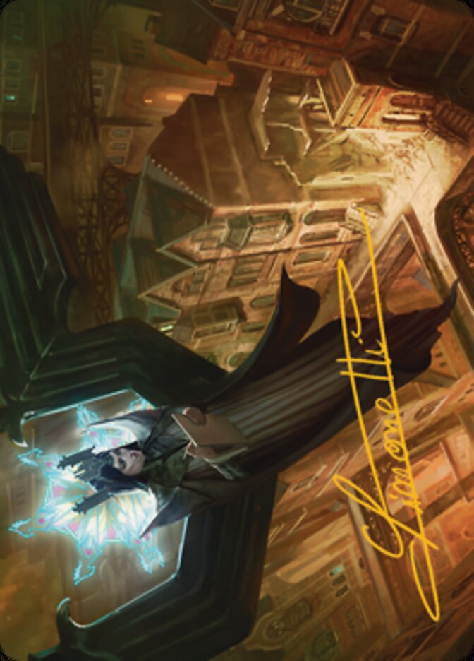 Angelic Sleuth Art Card (Gold-Stamped Signature) [Streets of New Capenna Art Series] | Cracking-Singles
